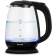 Чайник электрический Vitek VT-7074 1.7л. 2200Вт прозрачный/черный корпус: стекло/пластик
