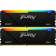 Оперативная память DDR4 2x32GB 3200MHz Kingston KF432C16BB2AK2/64 Fury Beast RGB RTL Gaming PC4-25600 CL16 DIMM 288-pin 1.35В dual rank с радиатором Ret [KF432C16BB2AK2/64]