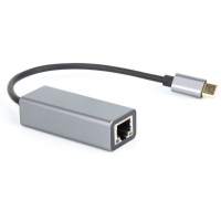 Кабель-переходник / Кабель-переходник USB 3.1 Type-C -->RJ-45 1000Mbps Ethernet, Aluminum Shell, 0.15м VCOM <DU320M>