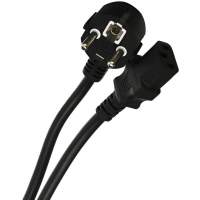Кабель компьютер - розетка 220V ( угловая Евровилка) VDE 3G*1.5mm2 VCOM CE021-CU1.5-1.8 , 1,8м