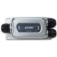 индустриальный PoE экстендер/ PLANET IPOE-E302 IP67-rated Industrial 1-Port 802.3bt PoE++ to 2-Port 802.3at PoE+ Extender (-40~75 degrees C, IK10 impact protection), 3 x waterproof cable glands included