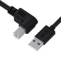 Кабель Greenconnect 1.0m USB 2.0, AM/BM угловой, черный, 28/28 AWG, экран, армированный, морозостойкий, GCR-UPC3M2-BB2S-1.0m [GCR-UPC3M2-BB2S-1.0m]