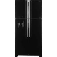 Холодильник Hitachi R-W660PUC7 GBK 2-хкамерн. черный стекло инвертер
