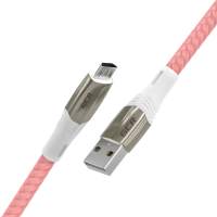 Кабель GCR 1.7m MicroUSB series MERCEDES, PINK NYLON, супер быстрая зарядка, 28/22 AWG, GCR-51955 [GCR-51955]