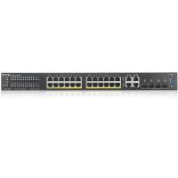 Коммутатор/ ZYXEL NebulaFlex Pro GS2220-28HP Hybrid L2 PoE+ switch , rack 19 
