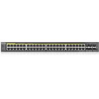 Коммутатор/ ZYXEL NebulaFlex Pro GS2220-50HP Hybrid L2 PoE+ Switch, 19 