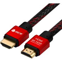 Кабель GCR 1.5m HDMI 2.0, BICOLOR нейлон, AL корпус красный, HDR 4:2:2, Ultra HD, 4K 60 fps 60Hz/5K*30Hz, 3D, AUDIO, 18.0 Гбит/с, 28AWG. GCR-52162 [GCR-52162]