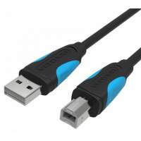 Кабель Vention USB 2.0 AM/BM  - 5м. Черный [VAS-A16-B500]