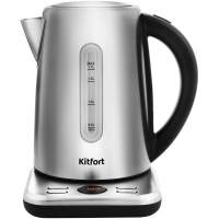 Чайник электрический Kitfort КТ-661 1.7л. 2200Вт черный/серебристый корпус: металл/пластик