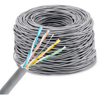 Кабель сетевой KingPrice KP-utp-c5e-0.5mm-CU-305m UTP 4 пары cat.5E solid 0.50мм Cu 305м серый