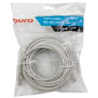 Патч-корд Buro UTP-6-10M-G UTP 4 пары cat.6 CCA molded 10м серый RJ-45 (m)-RJ-45 (m)