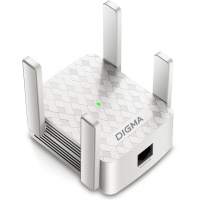 Повторитель беспроводного сигнала Digma D-WR400 AC1200 10/100BASE-TX/Wi-Fi белый