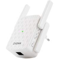 Повторитель беспроводного сигнала Digma D-WR310 (D-WR310V2) N300 Wi-Fi белый