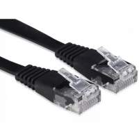 Патч-корд Buro Flat 10Гбит/с UTP 4 пары cat.6 Cu molded 3м черный RJ-45 (m)-RJ-45 (m) (BU-C6-FLAT-3M-B)