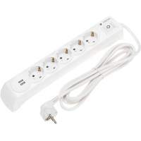 Сетевой фильтр Kranz 13-4700 3м (5 розеток) белый (коробка)