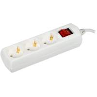 Сетевой удлинитель IEK У03В 1.5м (3 розетки) белый (пакет ПЭ)