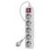 Сетевой фильтр PC Pet AP01006-3-G 3м (5 розеток) серый (пакет ПЭ)