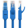 GCR Патч-корд перекрестный ethernet 1.0m UTP кат.5е, синий, RJ45, литой