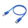 GCR Патч-корд перекрестный ethernet 1.0m UTP кат.5е, синий, RJ45, литой