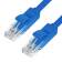 GCR Патч-корд перекрестный ethernet 1.0m UTP кат.5е, синий, RJ45, литой