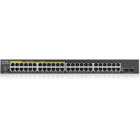Kоммутатор/ Zyxel GS1900-48HPv2 Smart L2 PoE + switch, rack 19 