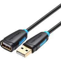 Удлинитель -Vention USB 2.0 AM/AF - 1м Чёрный [CBCBF]