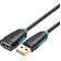 Удлинитель -Vention USB 2.0 AM/AF - 1м Чёрный [CBCBF]