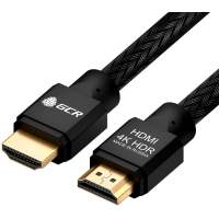 Кабель Greenconnect 1.0m HDMI версия 2.0, HDR 4:2:2, Ultra HD, 4K 60 fps 60Hz/5K*30Hz, 3D, AUDIO, 18.0 Гбит/с, 28/28 AWG, OD7.8mm, тройной экран, черный нейлон, AL корпус черный, GCR-51307 [GCR-51307]
