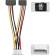 Переходник -питания Vention  MOLEX 4pin M / 2 x SATA 15pin F угол 90 - 0.15м [KDCBB]