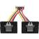 Переходник -питания Vention  MOLEX 4pin M / 2 x SATA 15pin F угол 90 - 0.15м [KDCBB]