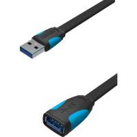 Удлинитель -Vention USB 3.0 AM/AF - 1,5м плоский [VAS-A13-B150]