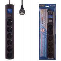 Сетевой фильтр Most HV6 5м (6 розеток) черный (коробка)