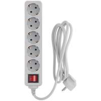 Сетевой фильтр PC Pet AP01006-1.8-G 1.8м (5 розеток) серый (пакет ПЭ)