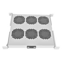 Модуль вентиляторный Rem (R-FAN-6K-1U) 6 вент. с контроллером серый (упак.:1шт)