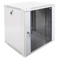 Шкаф коммутационный ЦМО ШРН-ЭКОНОМ (ШРН-Э-12.500) настенный 12U 600x520мм пер.дв.стекл 75кг серый 470мм 20.2кг 180град. 608мм