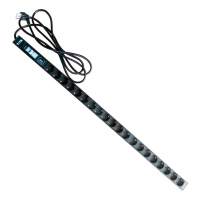 Блок распределения питания Lanmaster TWT-PDV-20GS-GP верт.размещ. 20xSchuko базовые 16A Schuko 3м