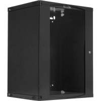 Шкаф коммутационный Lanmaster Next (TWT-CBWNG-18U-6X6-BK) настенный 18U 550x600мм пер.дв.стекл 60кг черный 29кг 988мм IP20