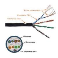 Кабель информационный Lanmaster TWT-5EUTP-PT-GY кат.5E UTP 4 пары PVC универсальный 305м серый