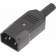 Вилка Lanmaster LAN-IEC-320-C14 IEC 60320 C14 10A 250V black