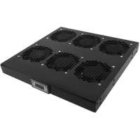 Модуль вентиляторный Rem (R-FAN-6K-1U-9005) 6 вент. с контроллером черный (упак.:1шт)