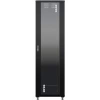 Шкаф серверный NTSS Премиум (NTSS-R42U80100GS-BL) напольный 42U 800x1000мм пер.дв.стекл металл 900кг черный 910мм 160кг 1987мм IP20 сталь