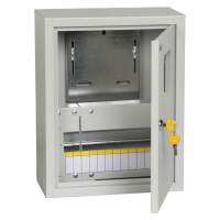 Щит распределительный IEK MKM25-N-12-31-ZO TITAN ЩУРн-1/12зо-1 36 УХЛ3 навесной 310мм 165мм 395мм 12мод. металл IP31 серый антивандальный с возможностью установки счетчика (упак.:1шт)