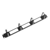 Кабельный органайзер горизонтальный ЦМО ГКО-О-4.62-9005 односторонний кольца 1U шир.:19