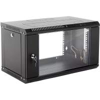 Шкаф коммутационный ЦМО ШРН-Эконом (ШРН-Э-6.500-9005) настенный 6U 600x520мм пер.дв.стекл 75кг черный 470мм 14.94кг 180град. 342мм