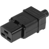 Вилка Hyperline CON-IEC320C19 (упак.:1шт) 1м черный