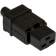 Вилка Hyperline CON-IEC320C19 (упак.:1шт) 1м черный