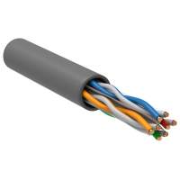 Кабель информационный ITK LC1-C604-111 кат.6 UTP 4 пары 23AWG PVC внутренний 305м серый