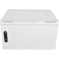 Шкаф коммутационный ЦМО (ШРН-6.500.1-9005) настенный 6U 600x500мм пер.дв.стекл 200кг серый 470мм 180град.