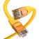 GCR Патч-корд прямой 1.0m LSZH UTP кат.6, желтый, 24 AWG, литой без фиксатора, ethernet high speed, RJ45, T568B