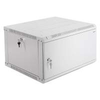 Шкаф коммутационный ЦМО ШРН-Эконом (ШРН-Э-6.350.1) настенный 6U 600x350мм пер.дв.металл 85кг серый 300мм 11кг 180град. 345мм